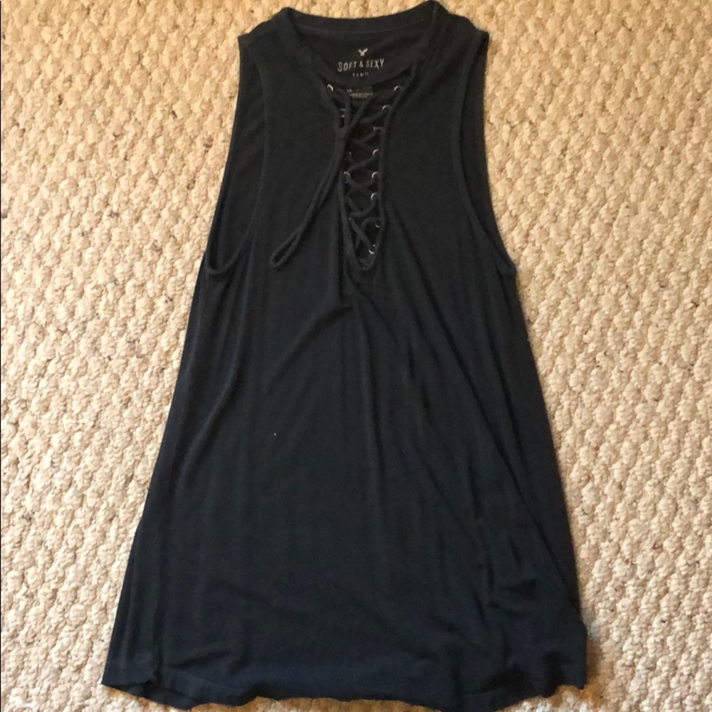 Dark Grey Sleeveless Tank